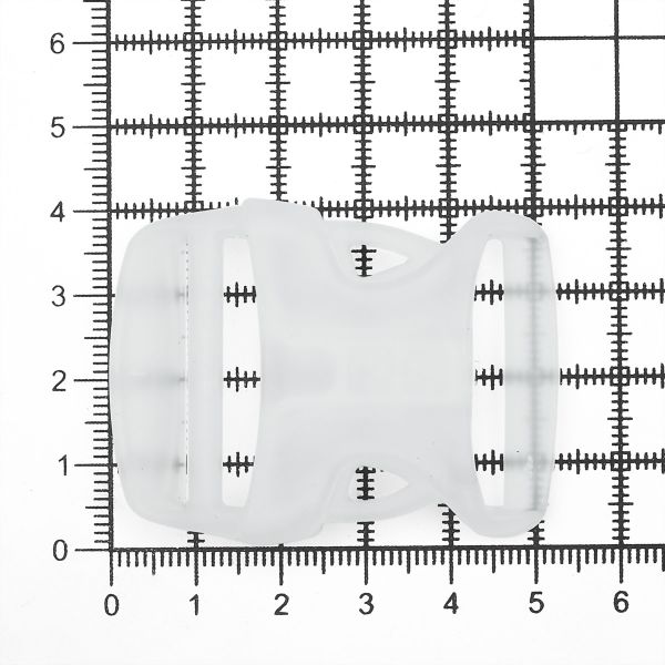 Фастекс (пряжка трезубец) пластик 30 мм, 50 шт, прозрачный