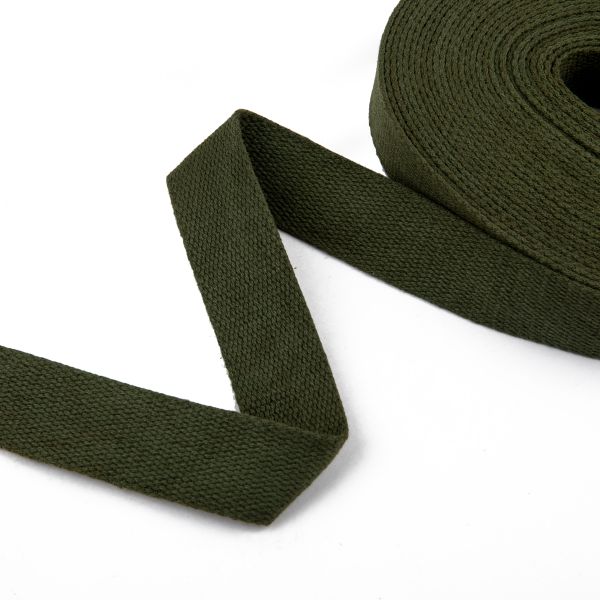 Стропа (ременная лента) 30 мм / 10 метров, толщ. 1.92 мм, [24.75 г/пог.м], 100% х/б, хаки, Gamma G301C