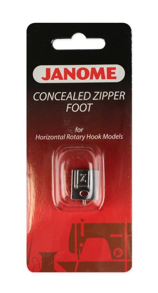 Лапка для швейной машины (в блистере) для потайной молнии 7мм Janome, 200333001, 1 шт Лапка для швейной машины (в блистере) для потайной молнии 7мм Janome, 200333001, 1 шт