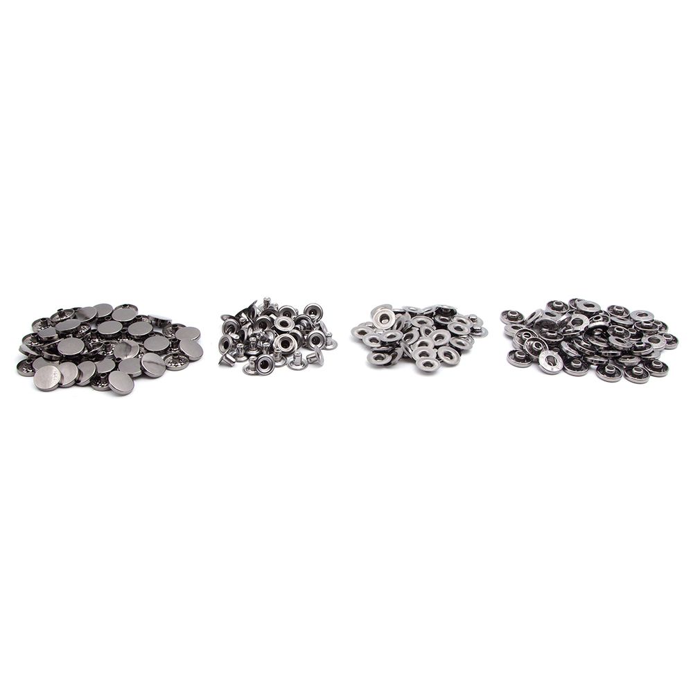 Кнопка Альфа (S-образная) ⌀15.0 мм, ≈50 шт, №54, Таблетка, МЕТАЛЛ, чер.никель, NEW STAR