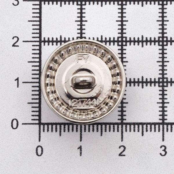 Пуговицы на ножке 32L=20 мм, металл, Silver (серебристый), 10 шт, MP15