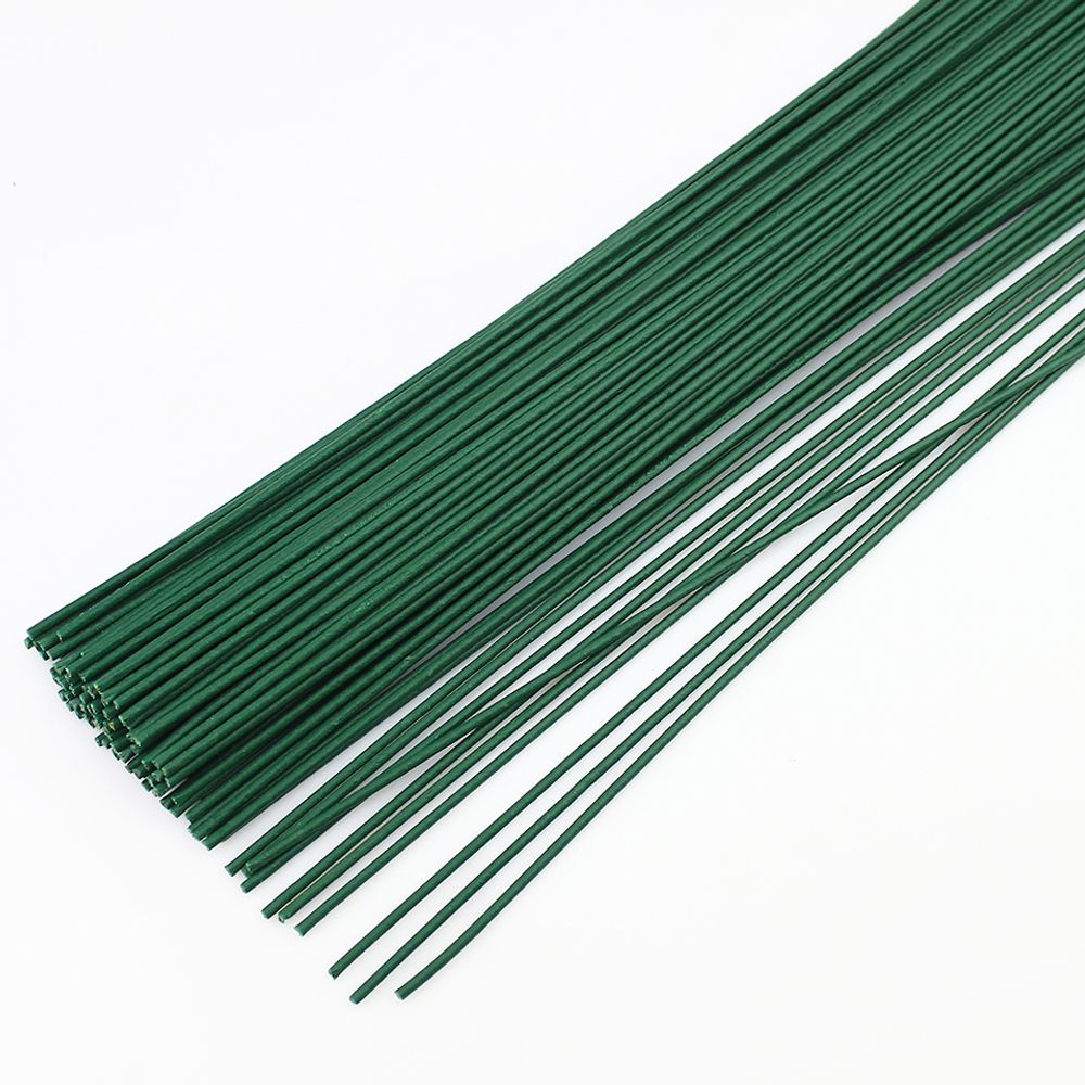 Флористическая проволока ⌀0,55 мм, цв. зеленый, 36 см, уп. 20 шт