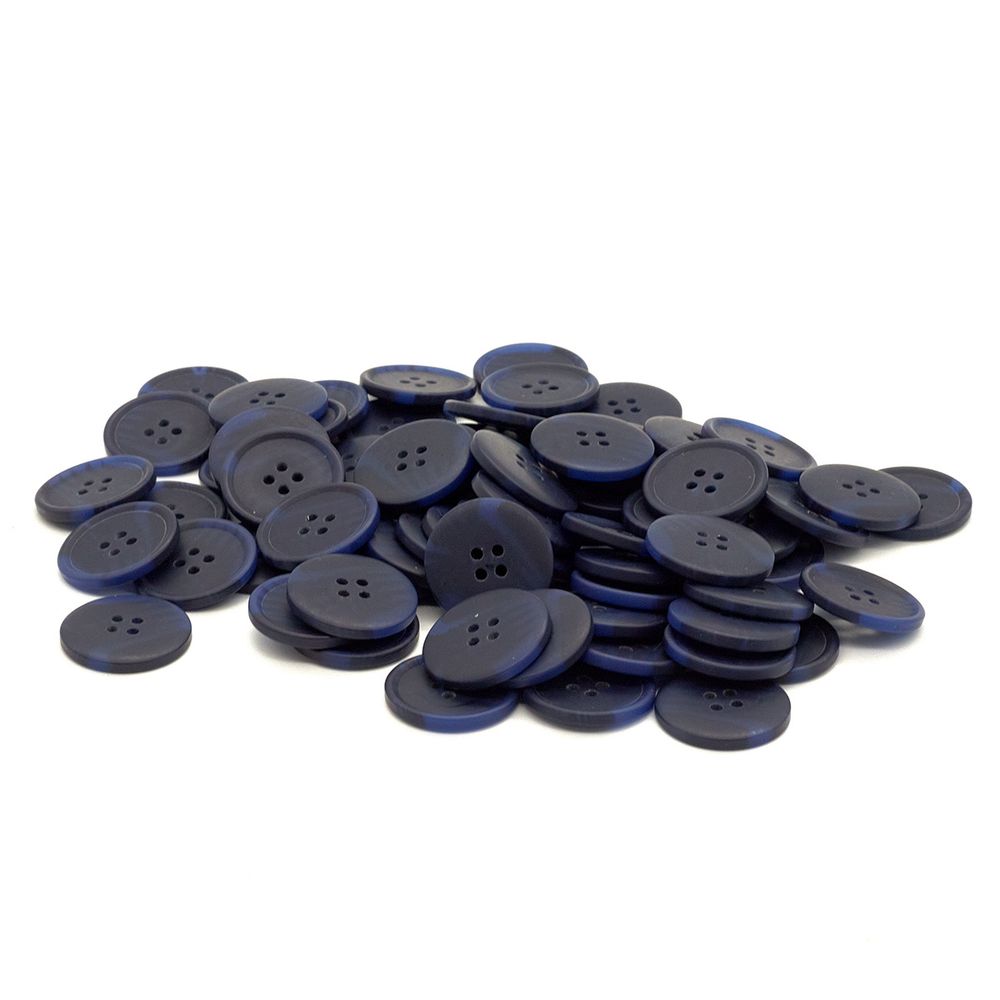 Пуговицы 4 прокола 40L (col.03 (т. синий)), 72 шт