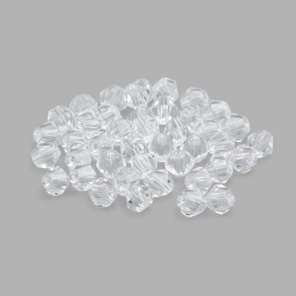 Бусины стекло 4х4 мм, 40 шт., Astra&Craft, 802 прозрачный, Z-439