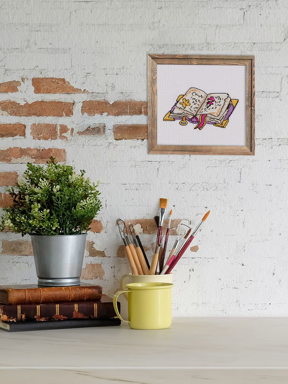 Набор для вышивания нитками Klart 12-049, Магическая книга, 12х8.5 см