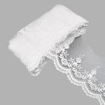 Кружево на сетке 120 мм / 13.72 метра, белый, 3AR3502