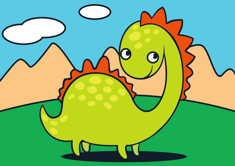 Набор для раскрашивания цветным песком №31 Динозавр, 16.5х23 см, Hobbius SPT-01