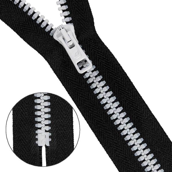 Молния трактор Arta Т6 (6 мм) 1 зам., н/раз., 18 см, BiColor, цв. 077 черный / 001 белый, уп.10 шт