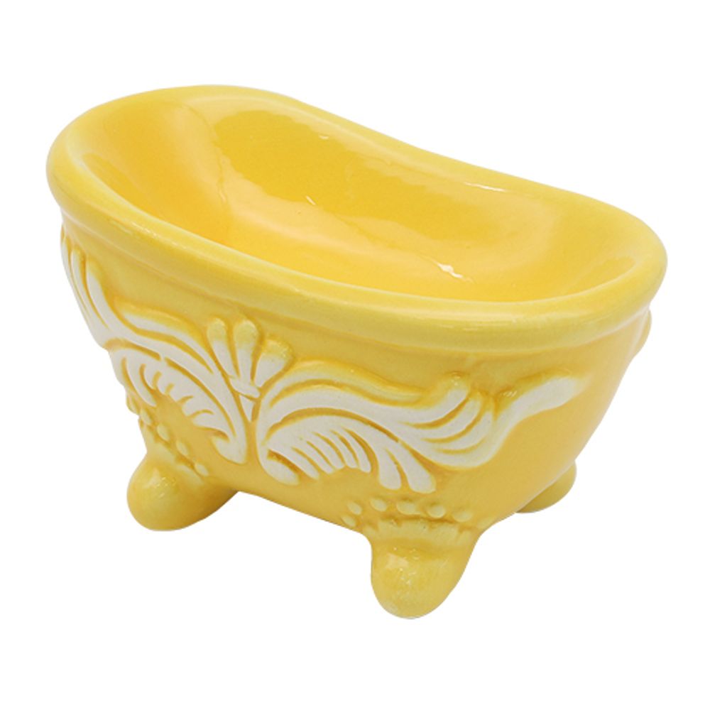 Миниатюра кукольная: Ванна 7х4 см, желтый