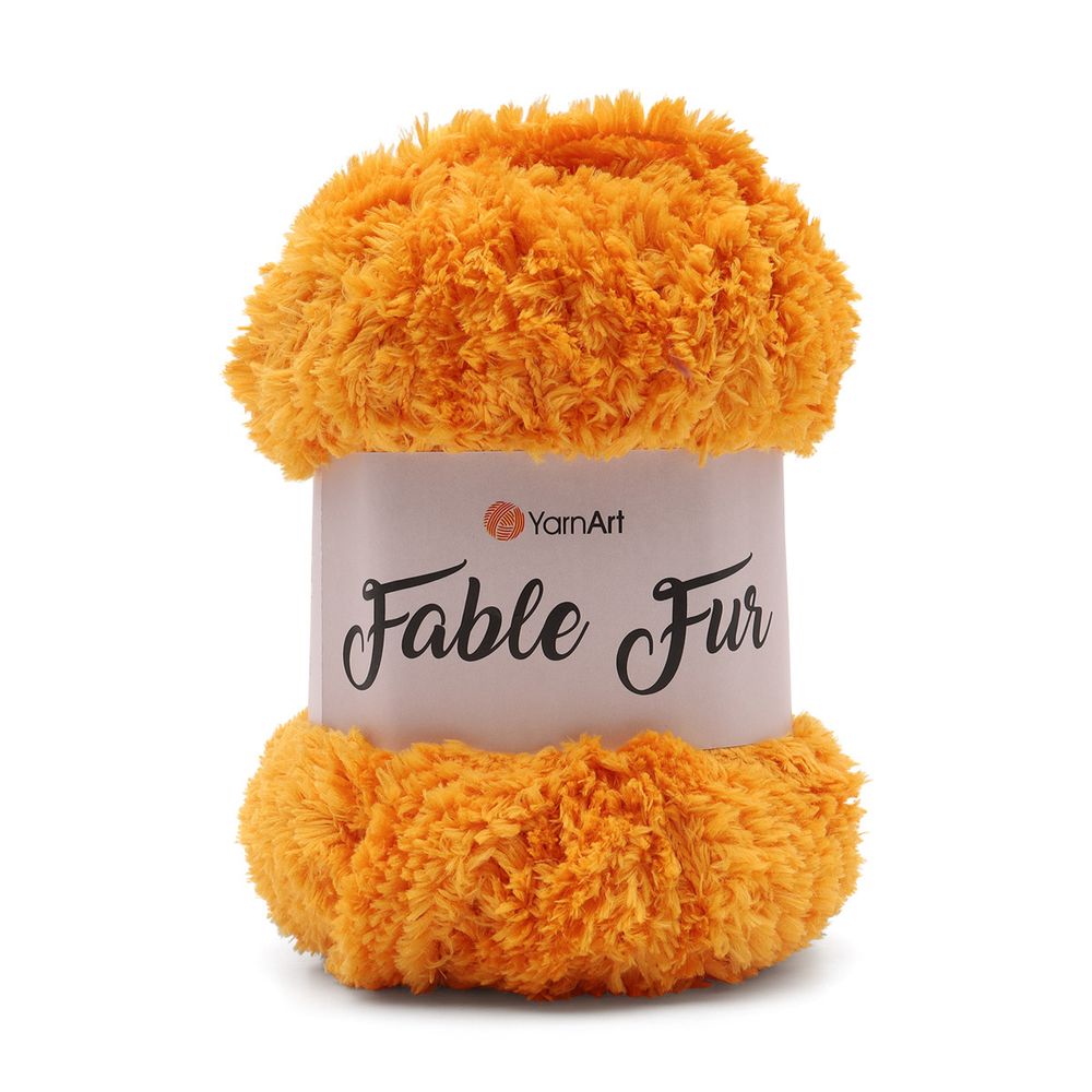 Пряжа YarnArt (ЯрнАрт) Fable Fur / уп.5 мот. по 100 г, 100м, 985 оранжевый