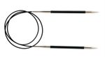 Спицы круговые Knit Pro Karbonz 5,5 мм / 80 см, карбон, черный, 41191