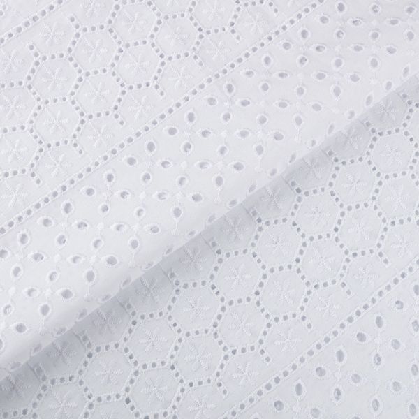 Ткань шитьё (прошва) 150х135 см, белый, Gamma YFAS-981