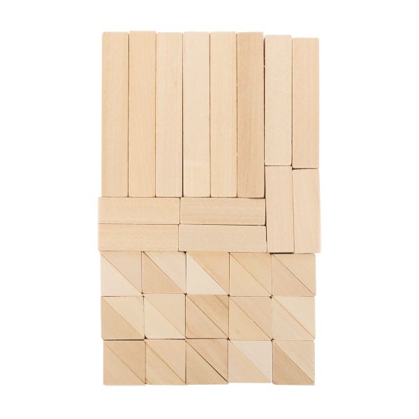 Заготовка из дерева (набор) Треугольники и бруски 44 шт, Mr.Carving, П-03Р