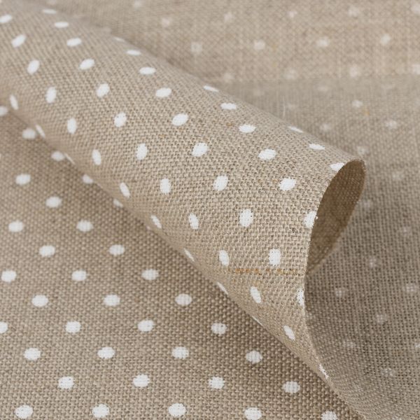 Канва Zweigart Belfast 32 ct, 50х70 см, 3 шт в упак., 5379 бежевый в горошек