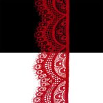 Кружево эластичное (стрейч) 60 мм / 3 метра, C820 красный