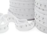 Застежки для бюстгальтера текстильные на ленте (1 ряд) 25 мм / 45.7 метра, шаг 15 мм, белый