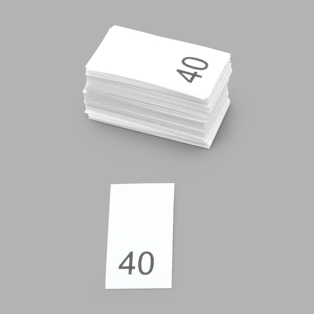 Этикетка-размерник, белый, 10х20 мм, 100 шт, 40