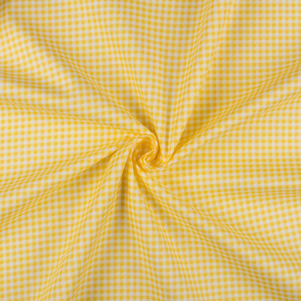 Ткань для пэчворка Peppy Бабушкин сундучок, отрез 50х55 см, 140 г/м², БС-47 клетка бл. желтый, Peppy