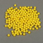 Бусины пластик (перламутр) ⌀8 мм, цв.A08 лимон, уп.50г (213 шт), Magic4Hobby