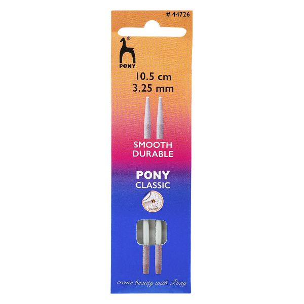 Спицы съемные Pony Classic ⌀3.25 мм, 10.5 см, алюминий, 2 шт, 44726