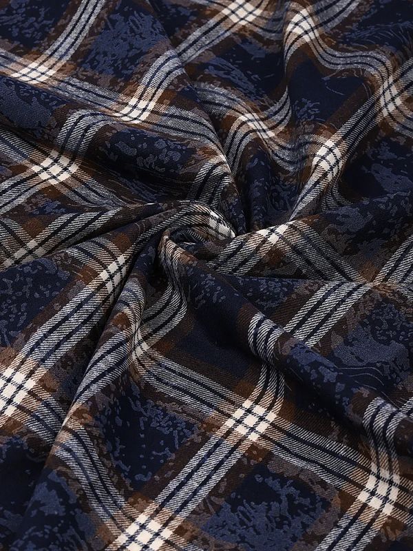 Фланель рубашечная вареная 150 г/м², 150 см / 2 метра, TBY.Fl.C751 синий