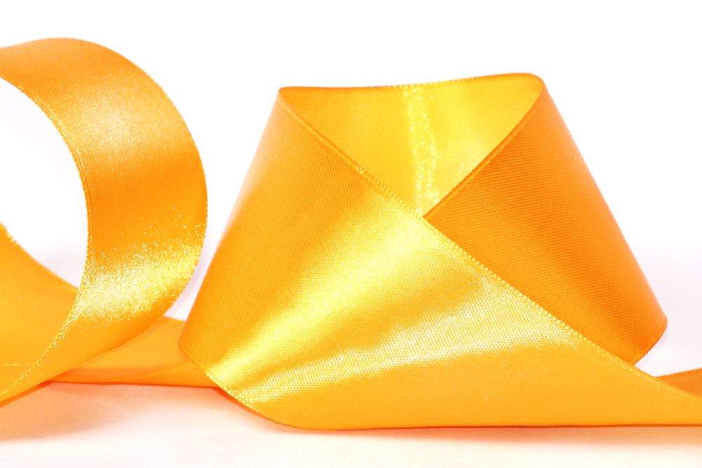 Лента атласная 1-сторонняя 50.0 мм / 33±2 метра, 120 т-желтый, Gamma