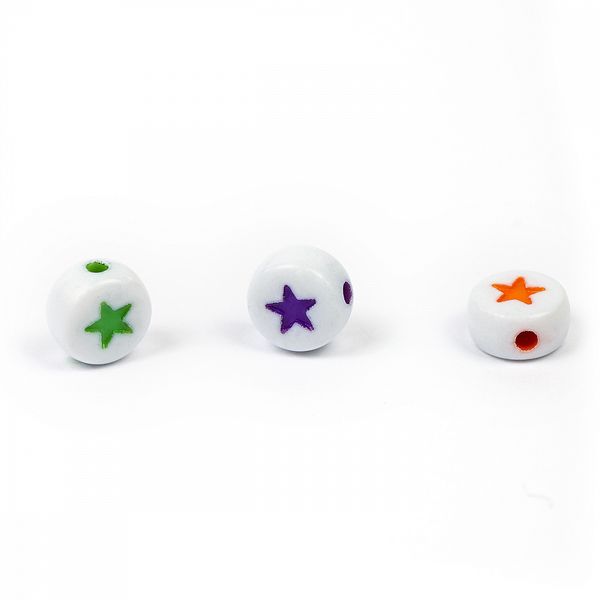 Бусины пластик набор звездочки, M4H-B013, 500г