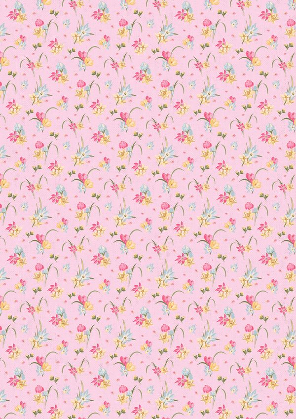 Ткань для пэчворка Peppy Весенний этюд, отрез 50х55 см, 146 г/м², ВЭ-15 розовый, Peppy