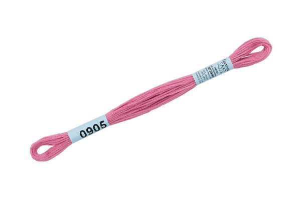 Мулине Gamma 100% хлопок, цв.0905 розовый, 24 мотка по 8 метров