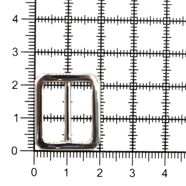 Пряжка регулировочная металл 18 мм. никель, 10 шт, BIG