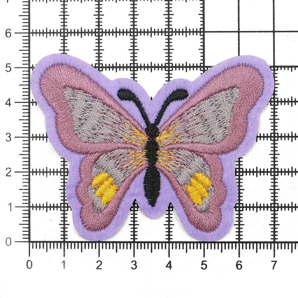 Термоаппликация Бабочка, 5.4х7см, Hobby&Pro (фиолетовый)