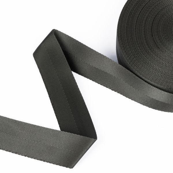 Стропа (ременная лента) 35 мм / 25 метров, толщ. 1.13 мм, [14.4 г/пог.м], 100% п/а, рис. 9358, мокрый асфальт, Gamma С3765Г17