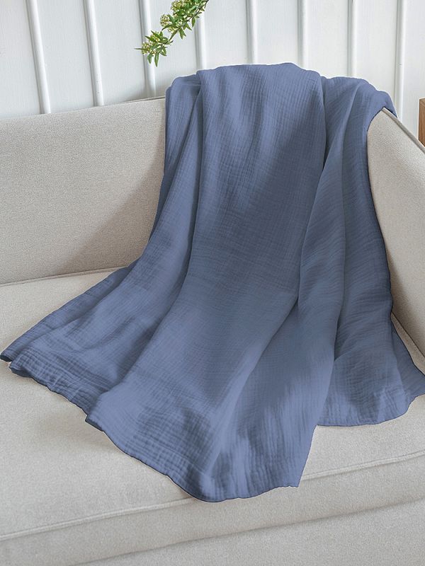 Муслин 125 г/м², 130 см / 2 метра, TBY.Mus.24723.67.2, цв.67 бл.синий