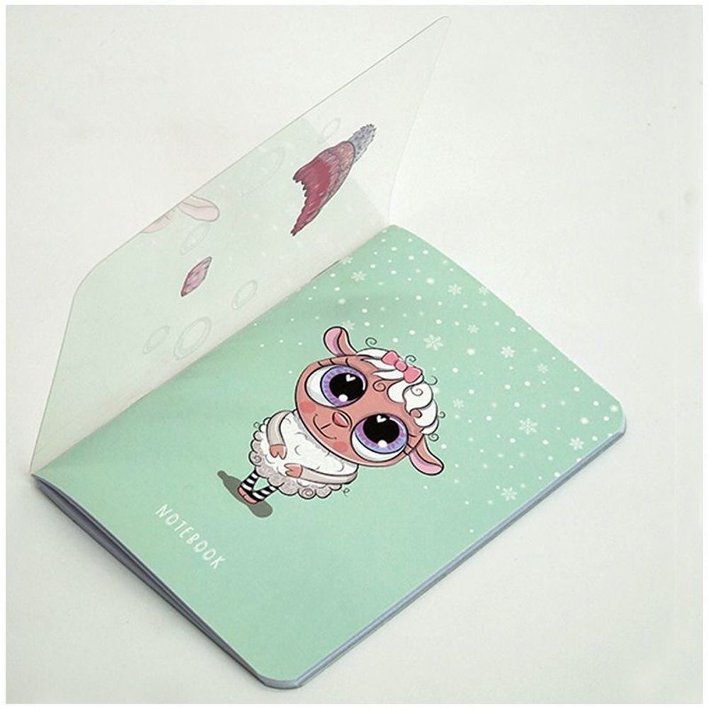 Записная книжка двойная обложка А6 32 листа с "Movie" эффектом "Милая овечка"