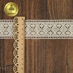 Кружево вязаное (тесьма) 40 мм / 10 метров, TBY.2443A цв.натуральный, Kruzhevo