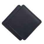 Заплатки пришивные из кожи, квадрат 8см с перфорацией, 2 шт, 100% кожа, 05 темно-синий, 9122