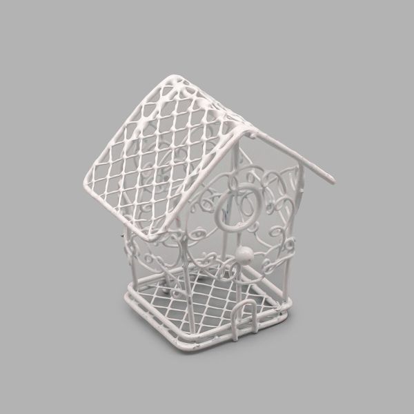 Миниатюра кукольная: Скворечник 4х3.5х6.5 см, металл