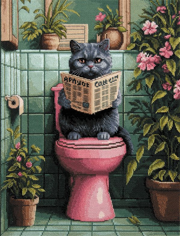 Набор для вышивания нитками Panna J-7546, Не беспокоить, 22х30 см