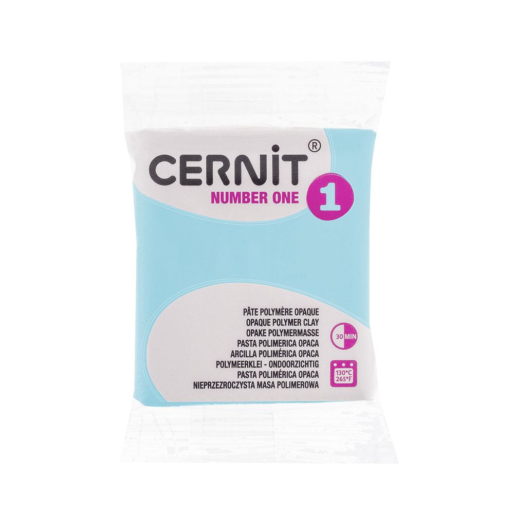 Полимерная глина запекаемая Cernit № 1, 56 г, 211 карибский голубой