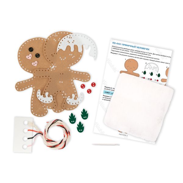 Набор для шитья игрушки Пряничный человечек 14 см, Miadolla KD-0431
