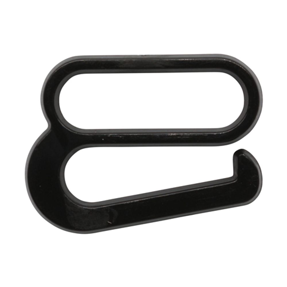 Крючки для бюстгальтера пластик 20.0 мм, 100 шт, черный, 7724208-2