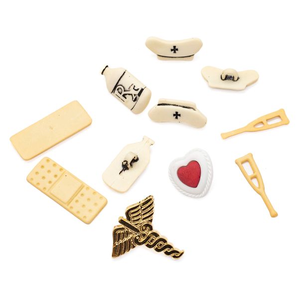 Украшения декоративные пуговицы Доктор