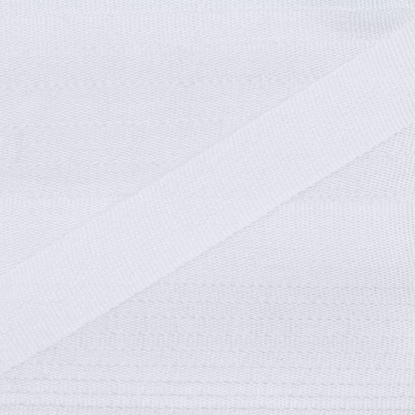 Лента (тесьма) шелковая 7.0 мм / 45.5±0.5 метров, №001 белый, Gamma SR-7