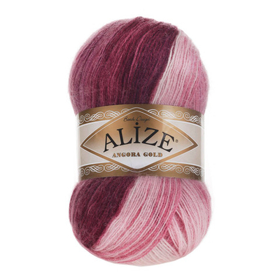 Пряжа Alize (Ализе) Angora Gold Batik / уп.5 мот. по 100 г, 550м, 1895 секционный A