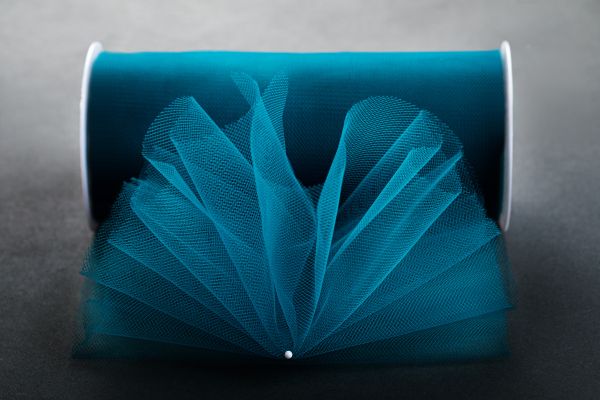 Фатин на шпульке средней жесткости, 100% нейлон, 150 мм, 10 т.бирюзовый, 22,86м, Gamma FTN/R