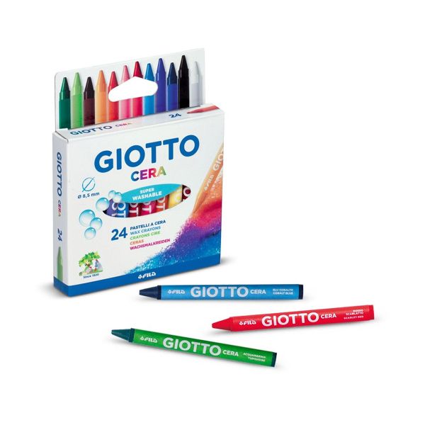Карандаш цветной восковой заточенный 24 цв, Giotto F282200