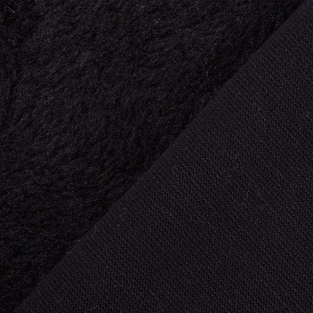 Плюш (ткань) трикотажный 390 г/м², 160 см / рул. 5 метров, черный, Gamma PLF