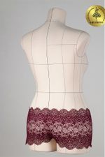 Кружево бельевое эластичное 220 мм / 10 м, 241, цв.076 сливовое вино, Kruzhevo