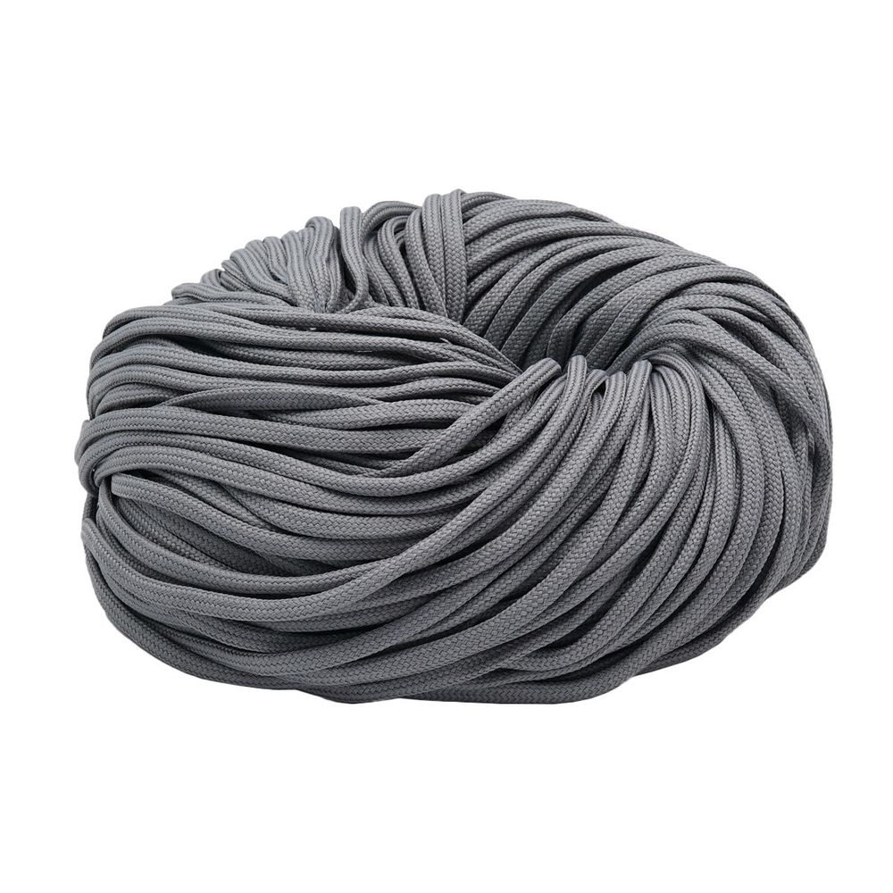 Шнур обувной плетеный ⌀6.0 мм / 100 метров, (диаметр ±1 мм), 012 серый
