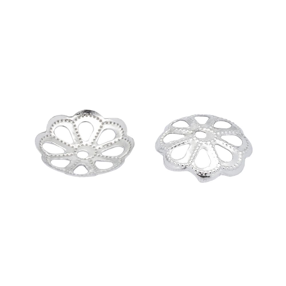 Шапочка для бусин, 12мм 30 шт/упак, Astra&Craft (Никель), 4AR199